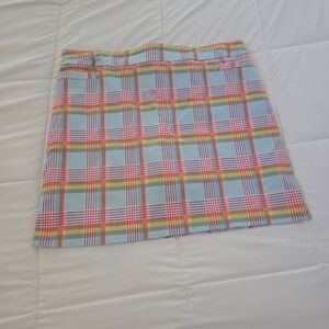 Real Size Brand Colorful Plaid Women's Skort